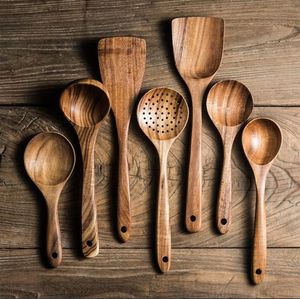 Elegante Juego de Cucharas de Cocina de Madera Hechas a Mano con Madera de Mango para Cocinas Modernas - Product Image 4