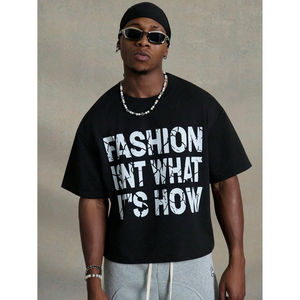 เสื้อยืดคุณภาพสูง OEM ขายส่ง พิมพ์ลายกราฟิกตามสั่ง เสื้อยืดฤดูร้อน ผ้าฝ้าย 100% ระบายอากาศได้ดี เสื้อยืดคุณภาพดีที่สุด เสื้อยืดโอเวอร์ไซส์แบบเรียบ - Product Image 1