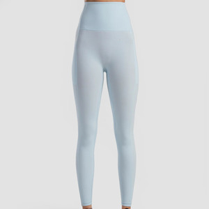 Leggings Deportivos de Verano para Mujer, de Alta Calidad, Sin Costuras, de Spandex/Poliéster, Cintura Alta Elástica, para Yoga - Product Image 1