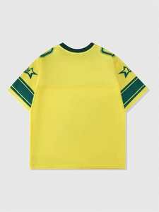 Camiseta de Fútbol Americano Y2K Premium Oversized Sublimada, Superventas, Transpirable, Estilo Urbano Holgado, Cuello en V, Retro - Product Image 4