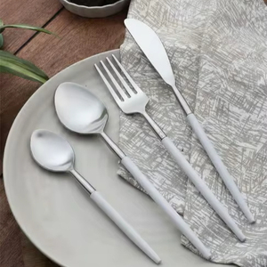 Luxury Dining Tools Metal Cutlery Set Serving <b>Spoon</b> Fork Pair Designed for Elegant <b>Table</b> Display and Modern Kitchen Use - Product Image 1