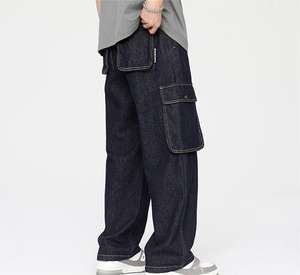 กางเกงยีนส์ทรงตรงลำลองสำหรับผู้ชาย OME 2026 รุ่นซัมเมอร์ ดีไซน์ทันสมัย ทรงหลวม ลุคทำสีซีดแบบวินเทจ มีกระเป๋าหลายช่อง เหมาะสำหรับใส่เดินเล่น - Product Image 6