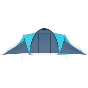 Tente de camping bleue et bleu clair pour 6 personnes - Product Image 4