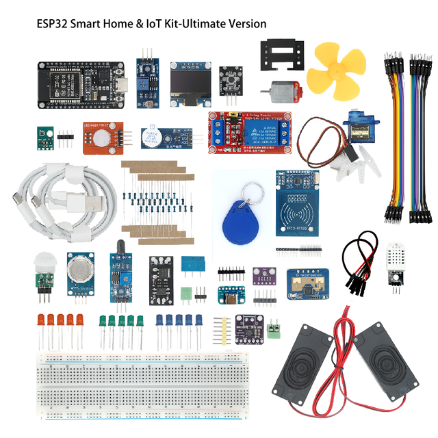 JYJDDIY ESP32 Smart Home IoT Starter Kit with OLED RFID Relay Sensors MmWave Audio 10 20 30 Projects for STEM Education CN