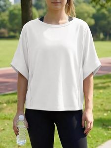 T-shirt de sport court à manches courtes pour femme, respirant, écologique et de haute qualité - Product Image 5