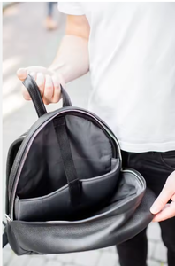 <b>Black</b> Laptop <b>Backpack</b> Large Capacity Waterproof Travel Business Computer Bag for Men Women Zipper Compartment - Product Image 5