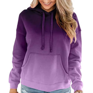 Nueva Sudadera con Capucha Elegante, Estilo Casual Urbano, Hombros Caídos, Transpirable, Ecológica, Tejida, para Mujer - Product Image 1