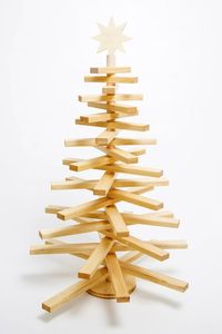 Handmade Wooden Christmas <b>Tree</b> <b>Ornament</b>, Natural Rustic Wood Holiday <b>Tree</b> Decoration for Tabletop Display, Christmas Party, Home - Product Image 3