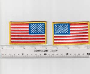 Écussons en tissu sergé personnalisés, écologiques, avec drapeau américain, motifs brodés pour chapeaux, sacs, décoration intérieure - Product Image 1