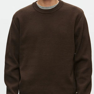 Pull pour homme respirant, confortable, coupe décontractée, coupe moderne, mélange de coton, poignets élastiques, tricot tendance. - Product Image 3