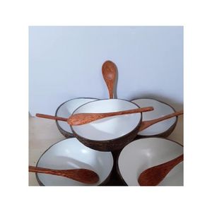 [BEST SELLER] Bol en noix de coco incrusté de perles, design artisanal bohème, plat de service écologique pour supermarché, coffret cadeau - Product Image 1