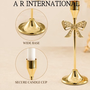 Juego de 2 Portavelas Vintage con Forma de Lazo, Hierro Forjado, Elegantes y Ecológicos para Bodas y San Valentín - Product Image 6