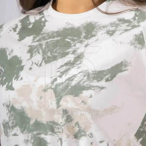 เสื้อครอปท็อปแฟชั่นใหม่ ไซส์ใหญ่สำหรับผู้หญิง เสื้อยืดลายมัดย้อมพิมพ์ลายสำหรับผู้หญิง - Product Image 5