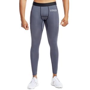 Leggings de yoga pour hommes, taille élastique, compression respirante, antibactériens, motif léopard, sans couture, longueur cheville - Product Image 5