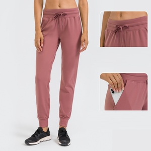 Low Price Sweat Pants Training Cotton Regular Fit Sweat Pants Custom Logo <b>Drawstring</b> Jogger Pants for Women - Product Image 5