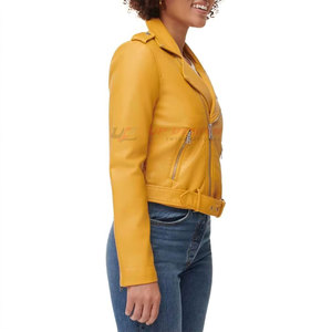 Dernière conception, qualité supérieure, veste en cuir pour femme, hiver, col rabattu, respirante, écologique, personnalisable, vente en gros - Product Image 5
