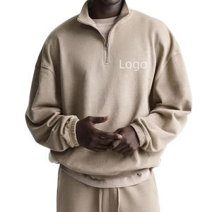 Sudadera de Invierno Personalizada para Hombre con Cuello Alto, Forro Polar Grueso 100% Algodón, Estilo Urbano Vintage con Impresión Digital Efecto Desgastado por el Sol - Product Image 1