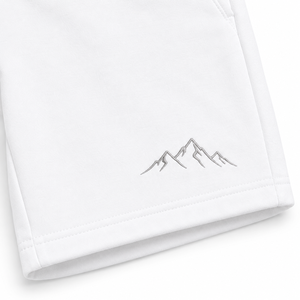 Pantalones Cortos Blancos de Algodón para Hombre, Bordados, con Cordón Ajustable, Cintura Media, Estilo Casual, con Logotipo de Montaña - Product Image 3