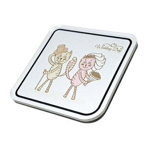 Imán Acrílico Cuadrado para Refrigerador con Diseño de Gatos Recién Casados, Recuerdo de Boda, Decoración, Regalo - Product Image 2