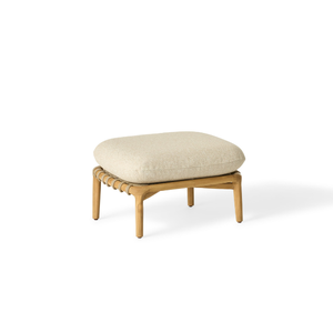 ออตโตมันไม้สักแท้ทันสมัยสำหรับใช้งานกลางแจ้ง เบาะหนานุ่ม ทนทาน เป็นมิตรกับสิ่งแวดล้อม ดีไซน์มินิมอล เหมาะสำหรับห้องนั่งเล่น ระเบียง สวน และรีสอร์ท - Product Image 1