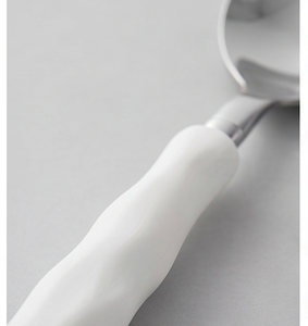 White Color Kitchen Cutlery Set Stainless Steel <b>Flatware</b> With Bone Handle Mirrored Silverware For Restaurant And Hotel Ware Use - Product Image 2