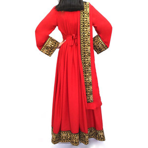 Robe maxi afghane pour femmes, élégante, traditionnelle, brodée, à manches longues, vêtements ethniques modestes pour femmes - Product Image 2