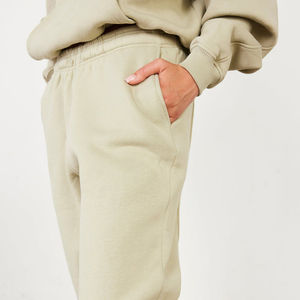 Best Selling Women Winter Solid Track Suits Set Custom Logo 100% Cotton 220gsm Sweatsuit <b>Low</b> MOQ - Product Image 5