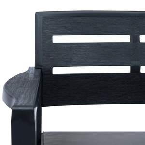 Juego de Muebles de Jardín de Plástico Antracita de 3 Piezas, Muebles de Exterior de Poliéster Estándar - Product Image 6