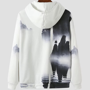 Sweat à capuche personnalisé pour homme en sublimation, 100 % polyester polaire, vêtement de sport et d'entraînement, poche kangourou 2026 - Product Image 2