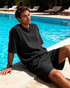 Ensemble deux pièces pour homme Ryehack, t-shirt à col rond et short d'été, ensembles de survêtements, ensembles de sport avec poches - Product Image 2