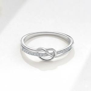 Unique Double Layer Knot Design Wrapped Eternity for Women in 10K <b>Gold</b> or Sterling Silver Lab Grown Diamond Index Finger <b>Ring</b> - Product Image 6