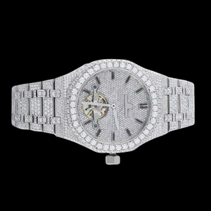 Montre en quartz de luxe de qualité supérieure avec diamants Moissanite, bracelet élégant pour femme, cadran en cristal, montre-bracelet cadeau disponible à bon prix - Product Image 1