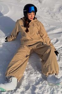 Conjunto de Chaqueta y Pantalones de Snowboard Personalizados para Mujer, Traje de Esquí Impermeable de Invierno, Ropa Deportiva de Nieve de Talla Grande, Fabricante de Ropa para Exteriores - Product Image 3