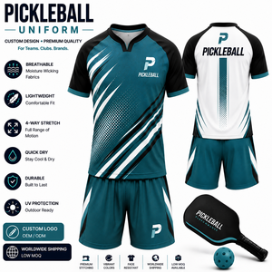 Fabricant d'uniformes de pickleball personnalisés OEM ODM, maillots et shorts de pickleball par sublimation, vente en gros de vêtements de sport d'équipe, marque privée F - Product Image 3