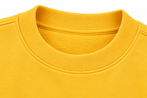 Sweat-shirt à col rond jaune vif pour homme, pull en molleton surdimensionné, streetwear décontracté d'hiver - Product Image 4