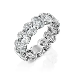 Bague d'éternité ovale en diamant cultivé en laboratoire Norentia, certifiée IGI - Product Image 3