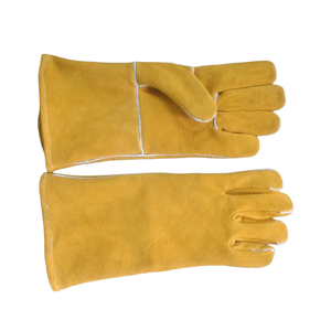 Gants de soudage en cuir de vachette et coton de qualité supérieure avec protection haute température, antidérapants, résistants à l'abrasion, 10 pouces - Product Image 3