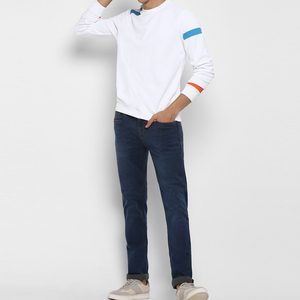 Sweat-shirt d'hiver pour homme le plus vendu, à manches longues, col rond, en tissu polaire uni, avec logo personnalisé, style sportif et décontracté - Product Image 5