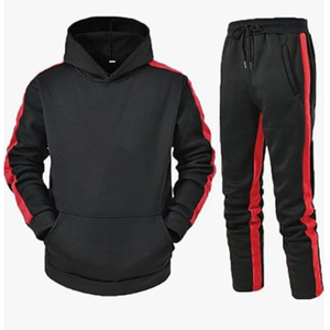 Conjunto Deportivo Personalizado con Logotipo, Ropa Deportiva de Poliéster, Sudadera con Capucha de Manga Larga, Pantalones, Conjunto de 2 Piezas, Traje para Correr, Trajes Deportivos para Hombre - Product Image 1
