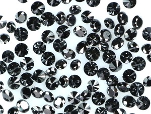 Diamants naturels noirs de qualité AAA, taille ronde brillante, 2 mm, 3 mm, certifiés IGI, diamants calibrés en vrac pour la fabrication de bijoux, vente en gros - Product Image 2