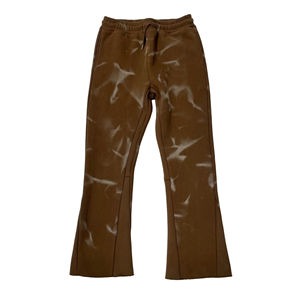 Pantalones de chándal para hombre 2026 personalizados con lavado ácido, de forro polar, estilo jogger, acampanados, de pierna ancha, ligeros, informales, estilo streetwear - Product Image 1