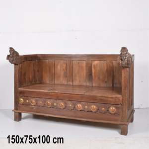 Bancos de Madera Estilo Vintage de la India, Banco de Madera Resistente para el Hogar, Decoración Vintage Combinable - MOQ 1 Contenedor Únicamente - Product Image 1