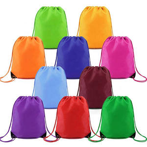 Sacs à cordon en nylon personnalisables noirs, sacs à cordon en polyester avec fermeture éclair, avec échantillon gratuit - Product Image 2