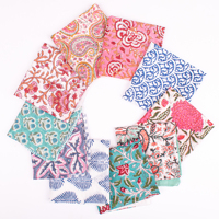 Bandana carré en coton 100% biologique, respectueux de l'environnement, teintures naturelles, imprimé à la main, foulard de mode respirant et durable en Mulmul
