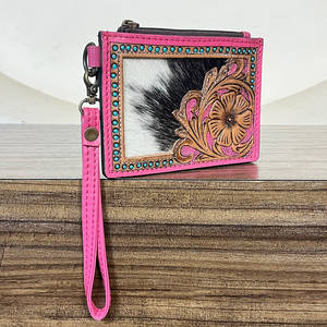 Cartera de Cuero Genuino Hecha a Mano para Mujer, Elegante, para Tarjetas de Crédito y Débito, con Cierre de Cremallera, para Viajes y Compras - Product Image 4
