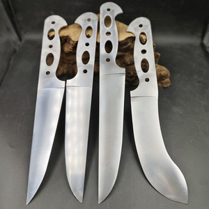 ชุดใบมีดทำครัว DIY OEM 4 ชิ้น  ทำจากเหล็กกล้าไร้สนิมผ่านการอบชุบ  ใบมีดสำหรับแล่เนื้อ  แบบเจียรเรียบเต็มใบ  สำหรับแล่หนังและเลาะกระดูก - Product Image 1