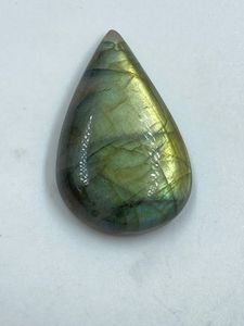 Natural Labradorite Gemstone Genuine Stone Green Shady <b>Colour</b> Pear <b>Shape</b> 33.06Cts For Jewelry Making - Product Image 4