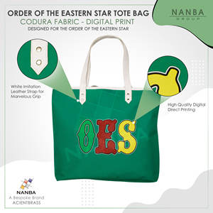 Sac fourre-tout vert OES en Cordura, sac à bandoulière en polyvinyle avec fermeture éclair, doublure en polyester, portefeuille assorti, matériau imperméable, emblème OES - Product Image 3