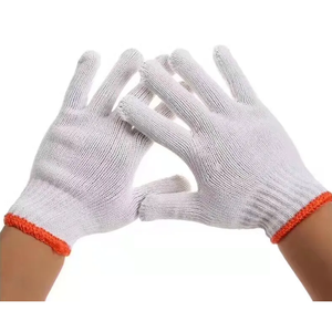 Cotton Safety <b>Gloves</b> <b>Knit</b> Wrist Anti-Slip General Purpose Work <b>Gloves</b> Durable Smooth Texture Latex Free Powder Free - Product Image 4