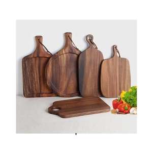 Planche à découper en bois massif de qualité supérieure pour couper les fruits, les légumes et la viande, planche à découper en bois rustique tendance, accessoires de cuisine - Product Image 3